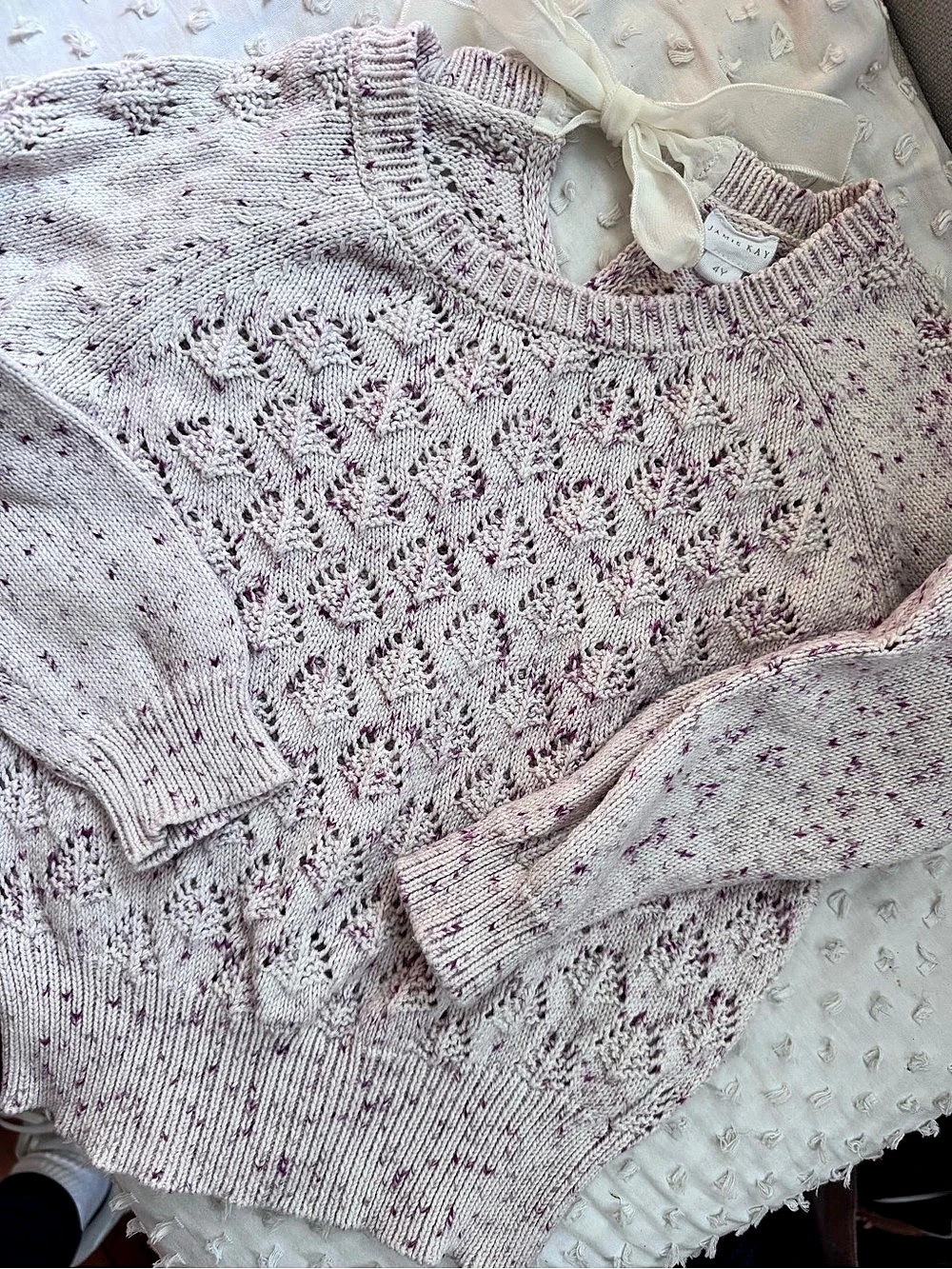 Jamie Kay confetti ribbon tie Knit Sweater Size 4y